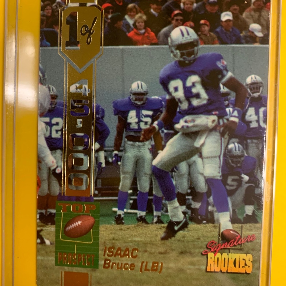 Isaac Bruce Rookie Card Signatures 1994 Football Memphis State #10 Tigers NCAA